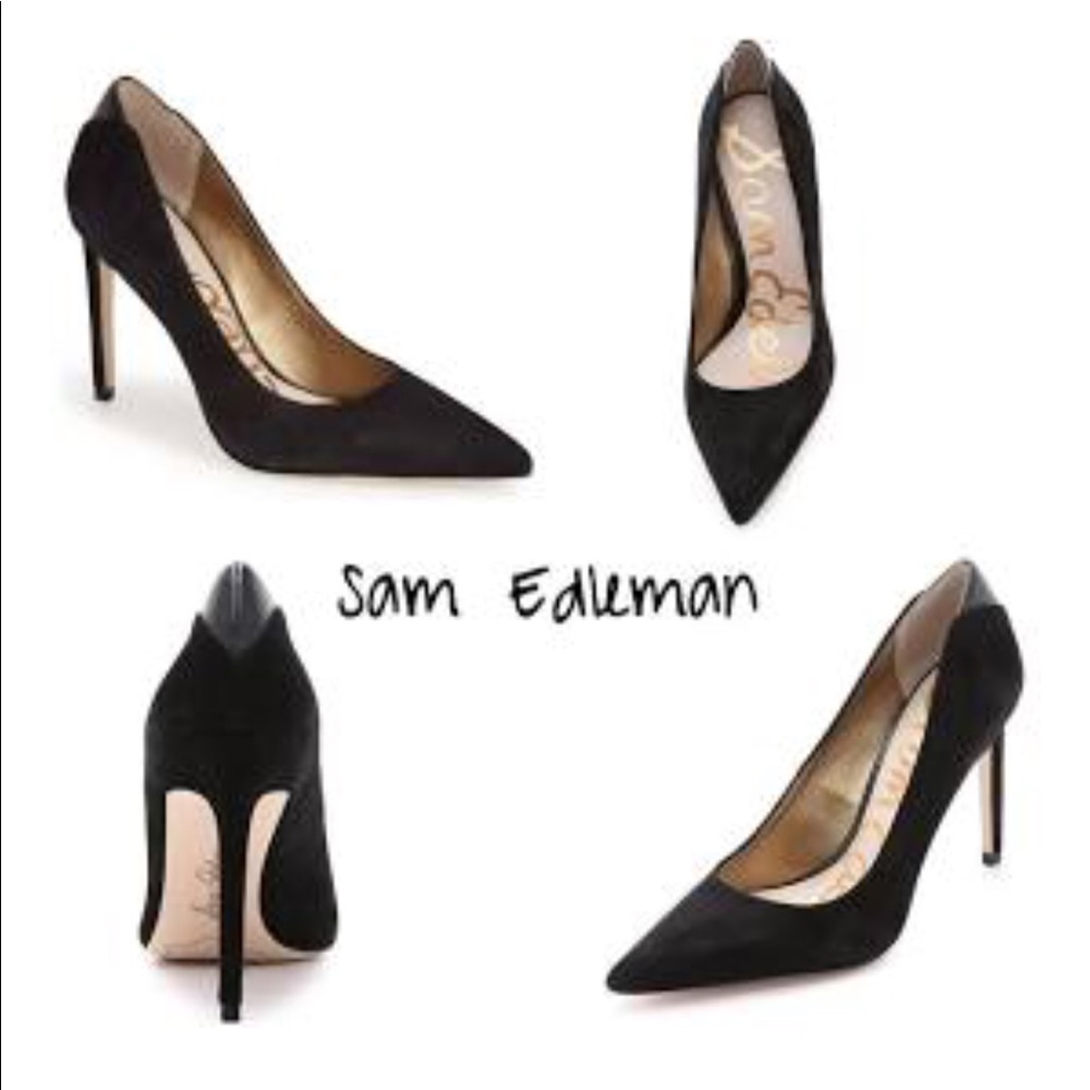 Sam Edelman Dea Black Suede Pumps 7.5